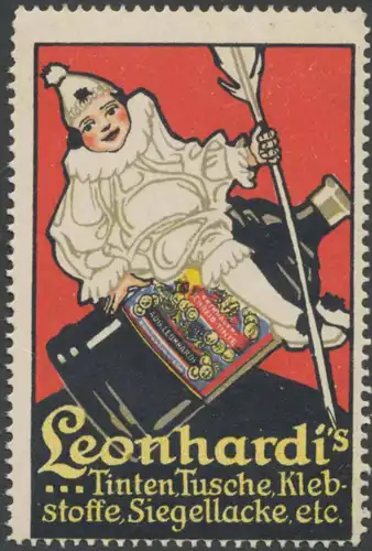 Clown auf Tintenflasche