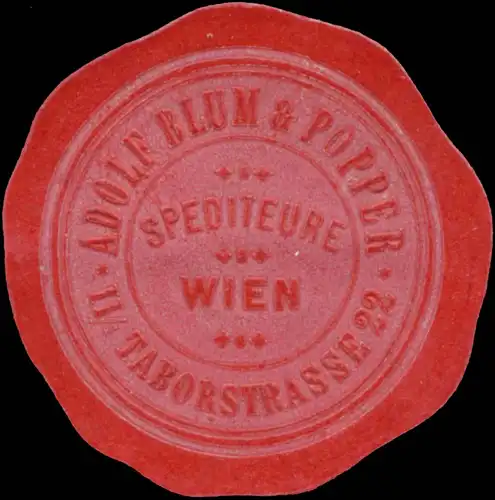 Spediteure Adolf Blum & Popper