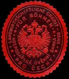 Landwirthschaftliche Credit - Bank fÃ¼r BÃ¶hmen