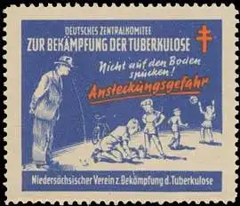 Nicht auf den Boden spucken! Ansteckungsgefahr