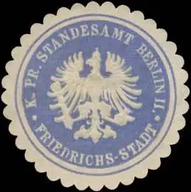 K.Pr. Standesamt Berlin II Friedrichs-Stadt