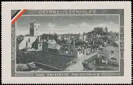 Das zerstÃ¶rte Neidenburg in OstpreuÃen