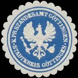 K.Pr. Standesamt GÃ¶ttingen Stadtkreis GÃ¶ttingen