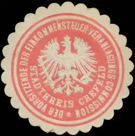 Der Vorsitzende der Einkommensteuer-Veranlagungs-Commission Stadtkreis Krefeld