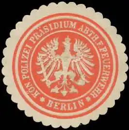 K. Polizei PrÃ¤sidium Abth. fÃ¼r Feuerwehr Berlin