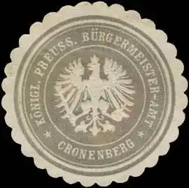 K. Pr. BÃ¼rgermeister-Amt - Cronenberg/Wuppertal