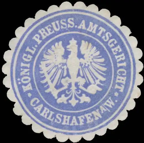 K.Pr. Amtsgericht Karlshafen an der Weser