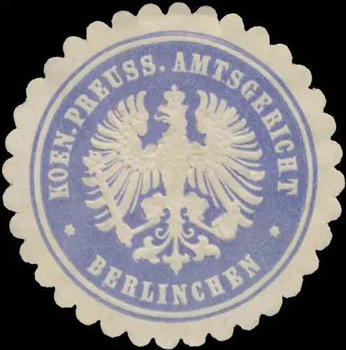 K.Pr. Amtsgericht Berlinchen (Pommern)