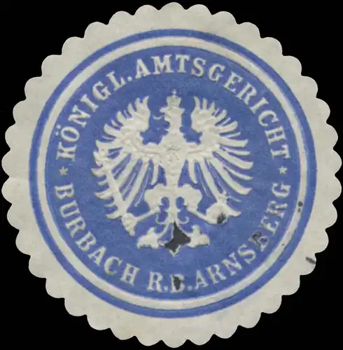 K. Amtsgericht Burbach R.B. Arnsberg