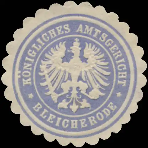 K. Amtsgericht Bleicherode