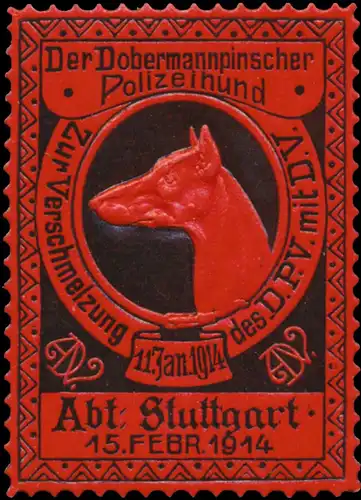 Der Dobermannpinscher Polizeihund