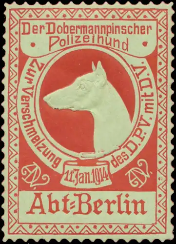 Der Dobermannpinscher Polizeihund