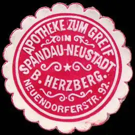 B. Herzberg - Apotheke zum Greif - Spandau - Neustadt