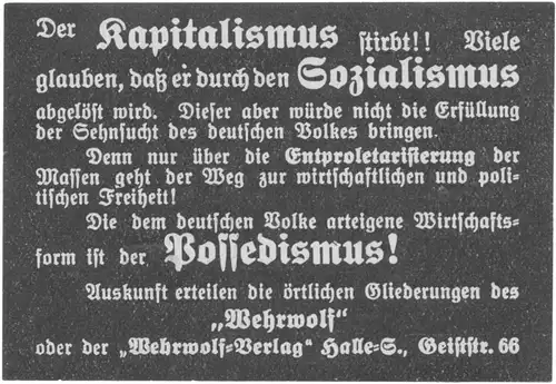 Der Kapitalismus stirbt!