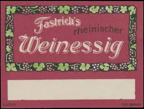 Fastrichs rheinischer Weinessig