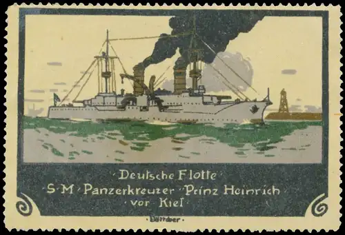 S.M. Panzerkreuzer Prinz Heinrich vor Kiel