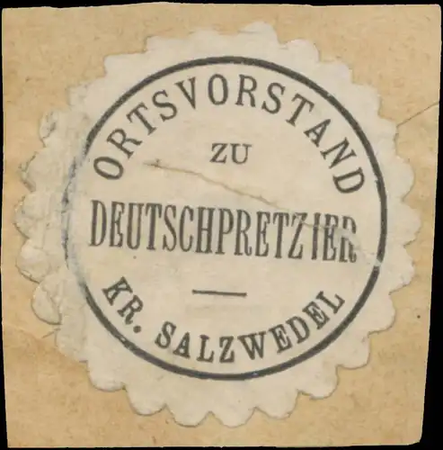 Ortsvorstand zu Deutschpretzing Kreis Salzwedel