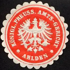 Königlich Preussisches Amts - Gericht - Ahlden