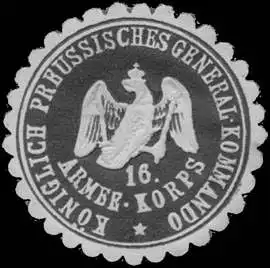 K.Pr. General-Kommando 16. Armee-Korps