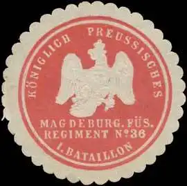 K.Pr. Magdeburger FÃ¼silier Regiment Nr. 36 I. Bataillon
