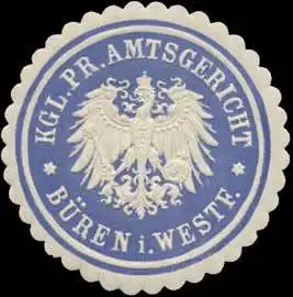 K.Pr. Amtsgericht BÃ¼ren in Westfalen