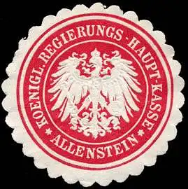 Koenigliche Regierungs - Haupt - Kasse - Allenstein