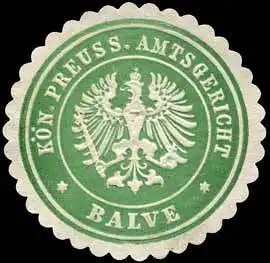 Kön. Preuss. Amtsgericht Balve
