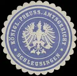 KÃ¶nigl. Preuss. Amtsgericht Schleusingen