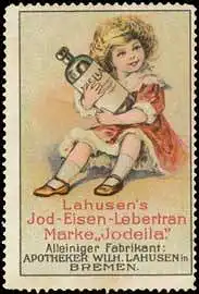 Lahusens Jod-Eisen-Lebertran Marke Jodella