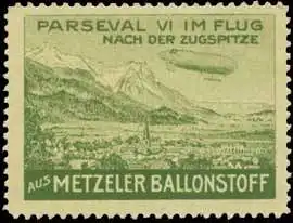 Zeppelin Luftschiff Parseval VI im Flug nach der Zugspitze