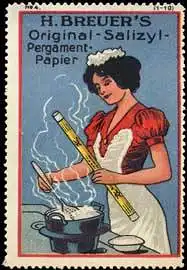 Pergamentpapier zum Einkochen für die Hausfrau