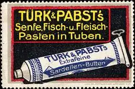 TÃ¼rk & Pabsts Senfe, Fisch - und Fleischpasteten in Tuben
