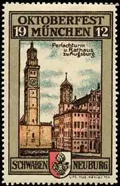 Perlachturm und Rathaus zu Augsburg
