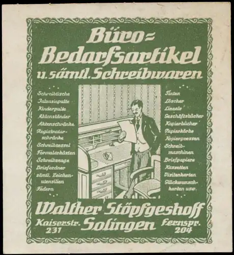 BÃ¼ro-Bedarfsartikel