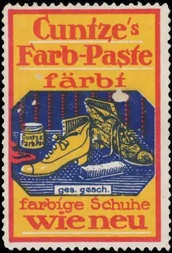 Cuntzes Farb-Paste färbt farbige Schuhe wie neu