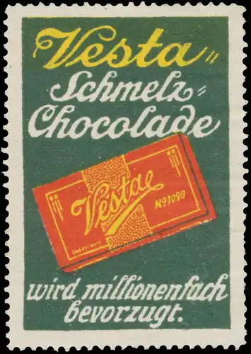 Vesta Schmelz-Chocolade wird millionenfach bevorzugt