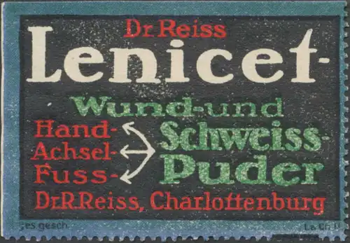 Dr. Reiss Lenicet Wund- und Schweisspuder