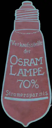 Verkaufsstelle der Osram Lampe