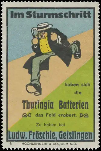 Im Sturmschritt haben sich die Thuringia Batterien das Feld erobert