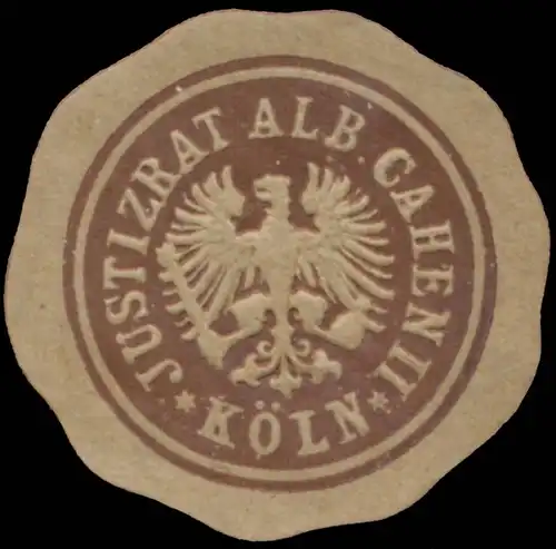 Justizrat Alb. Cahnii