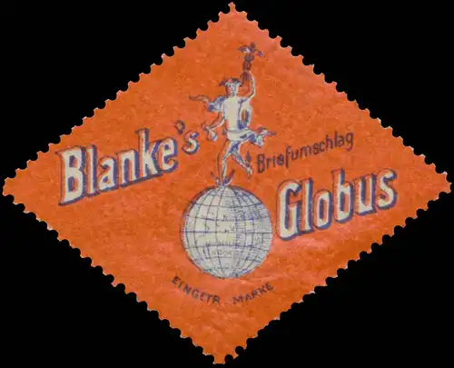 Blankes Globus Briefumschlag