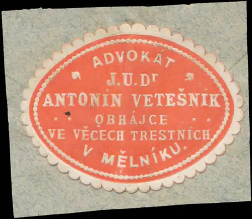 Rechtsanwalt Dr. J.U. Antonin Vetesnik