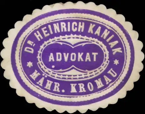 Rechtsanwalt Dr. Heinrich Kaniak