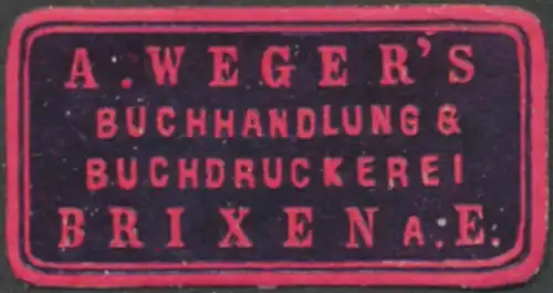 A. Wegers Buchhandlung