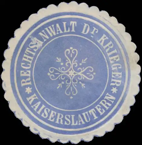 Rechtsanwalt Dr. Krieger