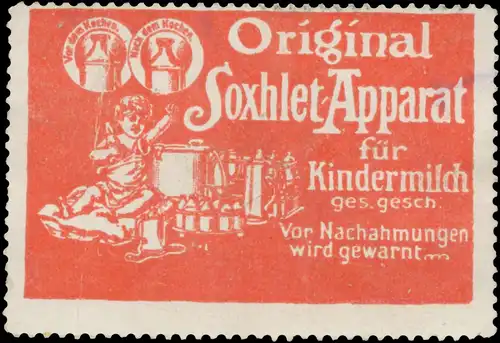Original Soxhlet-Apparat für Kindermilch