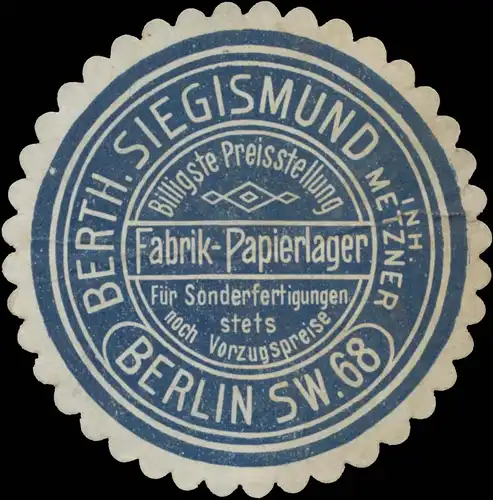 Fabrik-Papierlager fÃ¼r Sonderfertigungen