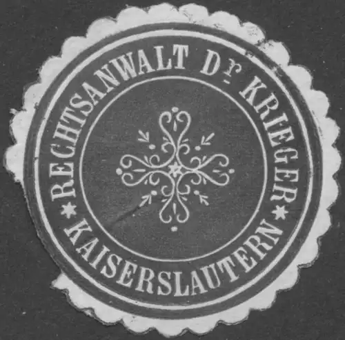 Rechtsanwalt Dr. Krieger