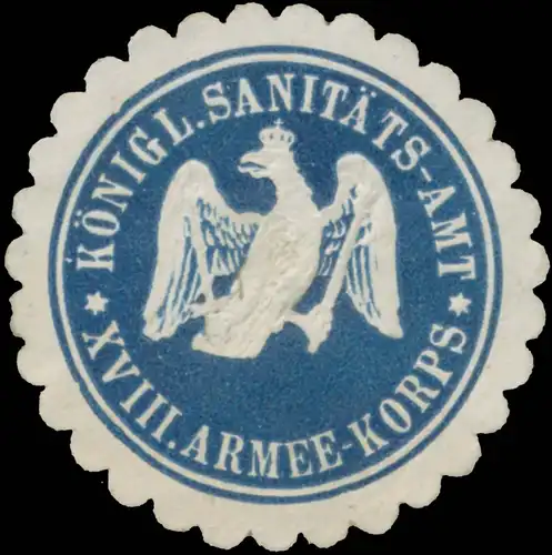 K. SanitÃ¤ts-Amt XVIII. Armee-Korps