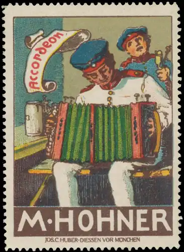 Soldat mit Akkordeon und Bierkrug